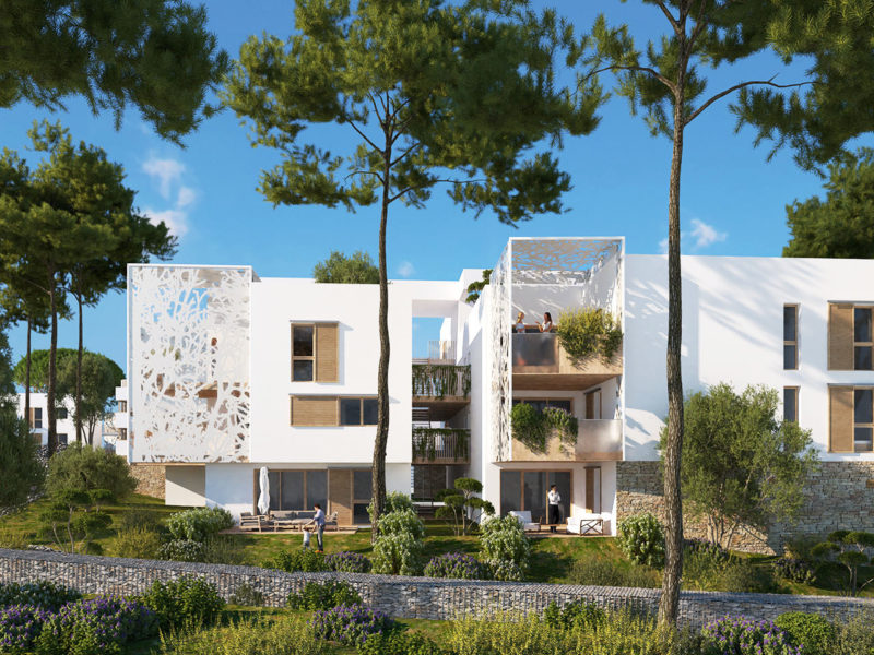 Perspective de concours de logements à Nîmes. Architectes: SCP Caremoli Miramond